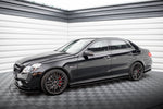 Maxton Parts - Seitenschweller Ansatz (Paar) passend für Mercedes E63 AMG / AMG-Line Limousine W212 FL schwarz Hochglanz