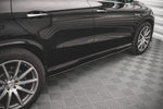 Maxton Parts - Seitenschweller Ansatz (Paar) passend für Mercedes GLE Coupe 63 AMG C292 schwarz Hochglanz