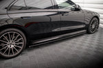 Maxton Parts - Seitenschweller Ansatz (Paar) passend für Mercedes S Long AMG-Line V223 schwarz Hochglanz