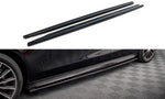 Maxton Parts - Seitenschweller Ansatz (Paar) passend für Mercedes S Long AMG-Line V223 schwarz Hochglanz