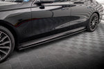 Maxton Parts - Seitenschweller Ansatz (Paar) passend für Mercedes S Long AMG-Line V223 schwarz Hochglanz