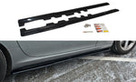 Maxton Parts - Seitenschweller Ansatz (Paar) passend für Mercedes SLK R172 schwarz Hochglanz