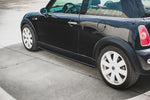 Maxton Parts - Seitenschweller Ansatz (Paar) passend für Mini Cooper / One R50 schwarz Hochglanz
