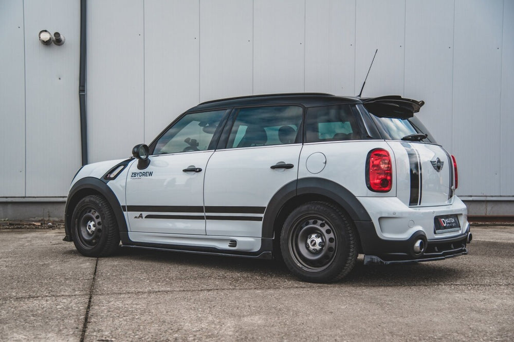 Maxton Parts - Seitenschweller Ansatz (Paar) passend für Mini Countryman Mk1 JCW schwarz matt