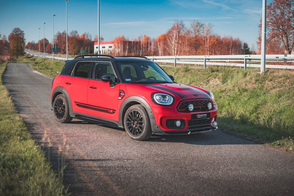 Maxton Parts - Seitenschweller Ansatz (Paar) passend für Mini Countryman Mk2 F60 JCW schwarz Hochglanz