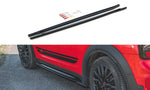 Maxton Parts - Seitenschweller Ansatz (Paar) passend für Mini Countryman Mk2 F60 JCW schwarz matt