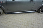 Maxton Parts - Seitenschweller Ansatz (Paar) passend für Mini R53 Cooper S JCW schwarz Hochglanz