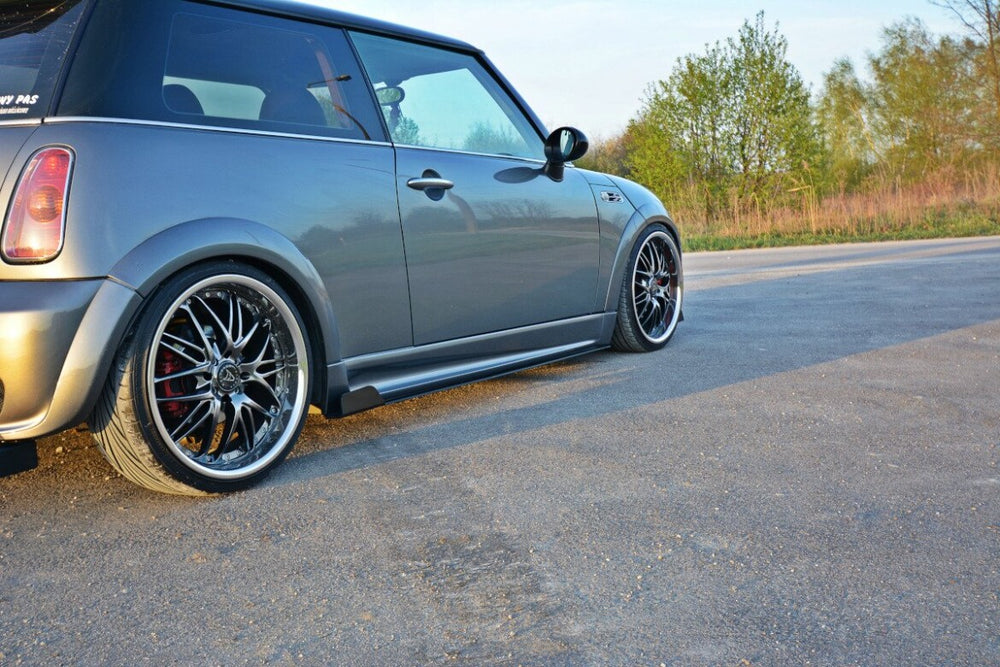 Maxton Parts - Seitenschweller Ansatz (Paar) passend für Mini R53 Cooper S JCW schwarz matt