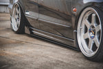 Maxton Parts - Seitenschweller Ansatz (Paar) passend für Mitsubishi Galant Avance Mk8 schwarz matt