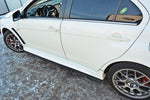 Maxton Parts - Seitenschweller Ansatz (Paar) passend für Mitsubishi Lancer Evo X schwarz matt