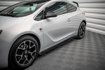 Maxton Parts - Seitenschweller Ansatz (Paar) passend für Opel Astra GTC OPC-Line J schwarz matt
