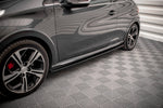 Maxton Parts - Seitenschweller Ansatz (Paar) passend für Peugeot 208 GTi Mk1 schwarz Hochglanz