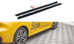 Maxton Parts - Seitenschweller Ansatz (Paar) passend für Peugeot 208 Mk2 schwarz Hochglanz