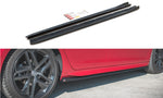 Maxton Parts - Seitenschweller Ansatz (Paar) passend für Peugeot 308 GT Mk2 FL schwarz Hochglanz