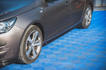 Maxton Parts - Seitenschweller Ansatz (Paar) passend für Peugeot 308 SW Mk2 schwarz Hochglanz