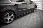 Maxton Parts - Seitenschweller Ansatz (Paar) passend für Peugeot 508 GT Mk1 FL schwarz Hochglanz