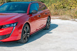 Maxton Parts - Seitenschweller Ansatz (Paar) passend für Peugeot 508 Mk2 schwarz Hochglanz