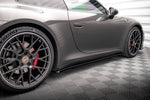 Maxton Parts - Seitenschweller Ansatz (Paar) passend für Porsche 911 Carrera 4S 992 schwarz Hochglanz