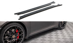 Maxton Parts - Seitenschweller Ansatz (Paar) passend für Porsche 911 Carrera 4S 992 schwarz Hochglanz