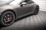 Maxton Parts - Seitenschweller Ansatz (Paar) passend für Porsche 911 Carrera 4S 992 schwarz Hochglanz