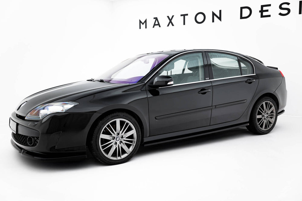 Maxton Parts - Seitenschweller Ansatz (Paar) passend für Renault Laguna Hatchback GT Mk3 schwarz Hochglanz