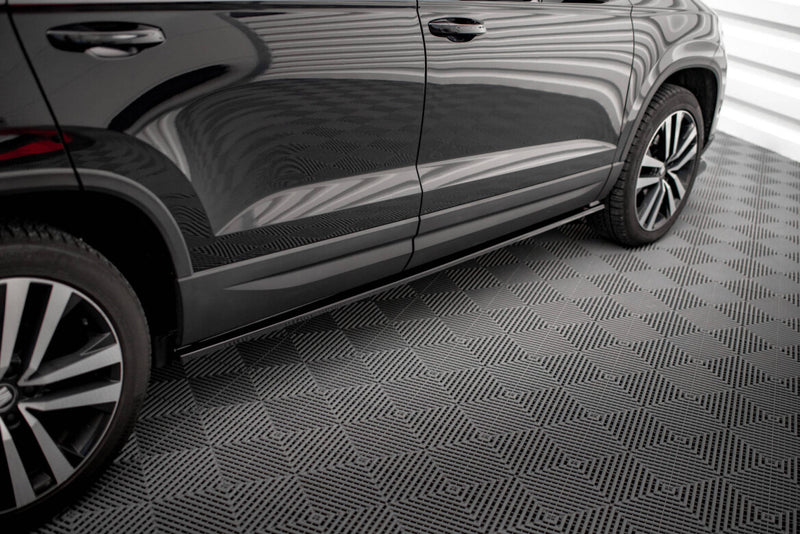 Maxton Parts - Seitenschweller Ansatz (Paar) passend für Seat Ateca Mk1 schwarz Hochglanz
