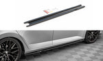 Maxton Parts - Seitenschweller Ansatz (Paar) passend für Skoda Fabia Mk3 schwarz Hochglanz