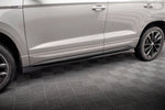 Maxton Parts - Seitenschweller Ansatz (Paar) passend für Skoda Karoq Sportline Mk1 schwarz Hochglanz