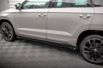 Maxton Parts - Seitenschweller Ansatz (Paar) passend für Skoda Karoq Sportline Mk1 schwarz Hochglanz