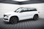 Maxton Parts - Seitenschweller Ansatz (Paar) passend für Skoda Kodiaq Sportline/RS Mk1 / Mk1 FL schwarz Hochglanz