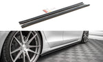 Maxton Parts - Seitenschweller Ansatz (Paar) passend für Tesla Model S FL schwarz Hochglanz