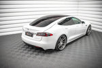 Maxton Parts - Seitenschweller Ansatz (Paar) passend für Tesla Model S FL schwarz Hochglanz