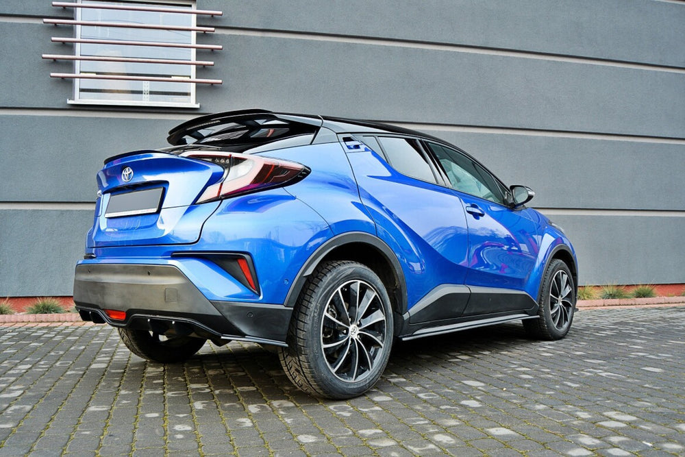 Maxton Parts - Seitenschweller Ansatz (Paar) passend für Toyota C-HR schwarz Hochglanz