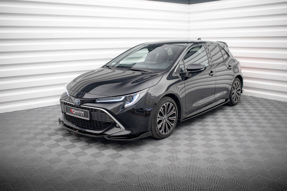 Maxton Parts - Seitenschweller Ansatz (Paar) passend für Toyota Corolla XII Hatchback schwarz Hochglanz