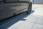 Maxton Parts - Seitenschweller Ansatz (Paar) passend für Volvo V60 Polestar FL schwarz Hochglanz