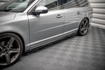 Maxton Parts - Seitenschweller Ansatz (Paar) passend für Volvo V70 Mk3 schwarz Hochglanz