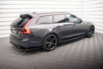 Maxton Parts - Seitenschweller Ansatz (Paar) passend für Volvo V90 / S90 R-Design Mk2 schwarz Hochglanz