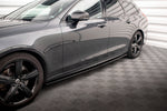 Maxton Parts - Seitenschweller Ansatz (Paar) passend für Volvo V90 / S90 R-Design Mk2 schwarz Hochglanz