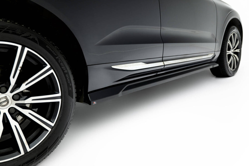 Maxton Parts - Seitenschweller Ansatz (Paar) passend für Volvo XC60 Mk2 schwarz Hochglanz