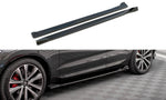 Maxton Parts - Seitenschweller Ansatz (Paar) passend für Volvo XC60 R-Design Mk2 FL schwarz Hochglanz