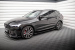 Maxton Parts - Seitenschweller Ansatz (Paar) passend für Volvo XC60 R-Design Mk2 FL schwarz Hochglanz