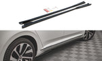 Maxton Parts - Seitenschweller Ansatz (Paar) passend für VW Arteon R/ R-Line Limousine / Shooting Brake Mk1 FL schwarz Hochglanz