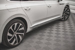 Maxton Parts - Seitenschweller Ansatz (Paar) passend für VW Arteon R/ R-Line Limousine / Shooting Brake Mk1 FL schwarz Hochglanz