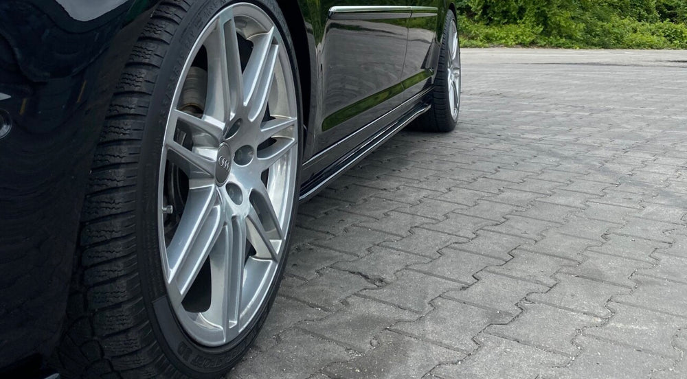 Maxton Parts - Seitenschweller Ansatz (Paar) passend für VW Caddy Mk. 4 schwarz Hochglanz