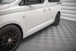 Maxton Parts - Seitenschweller Ansatz (Paar) passend für VW Caddy Mk5 / Ford Transit Connect Mk3 schwarz Hochglanz