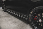 Maxton Parts - Seitenschweller Ansatz (Paar) passend für VW Golf 7 GTI TCR rot Hochglanz