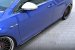 Maxton Parts - Seitenschweller Ansatz (Paar) passend für VW Golf 7 R/ R-Line FL schwarz matt
