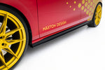 Maxton Parts - Seitenschweller Ansatz (Paar) passend für VW Golf GTI Clubsport Mk8 FL schwarz matt