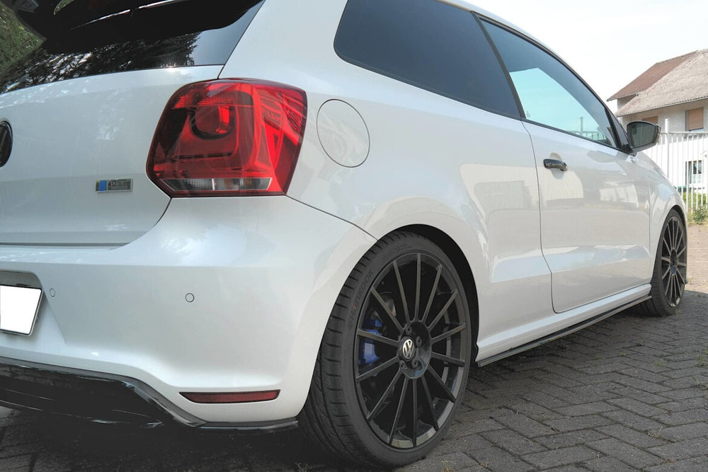 Maxton Parts - Seitenschweller Ansatz (Paar) passend für VW POLO MK5 R WRC schwarz matt