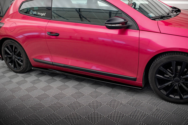 Maxton Parts - Seitenschweller Ansatz (Paar) passend für VW Scirocco Mk3 schwarz Hochglanz